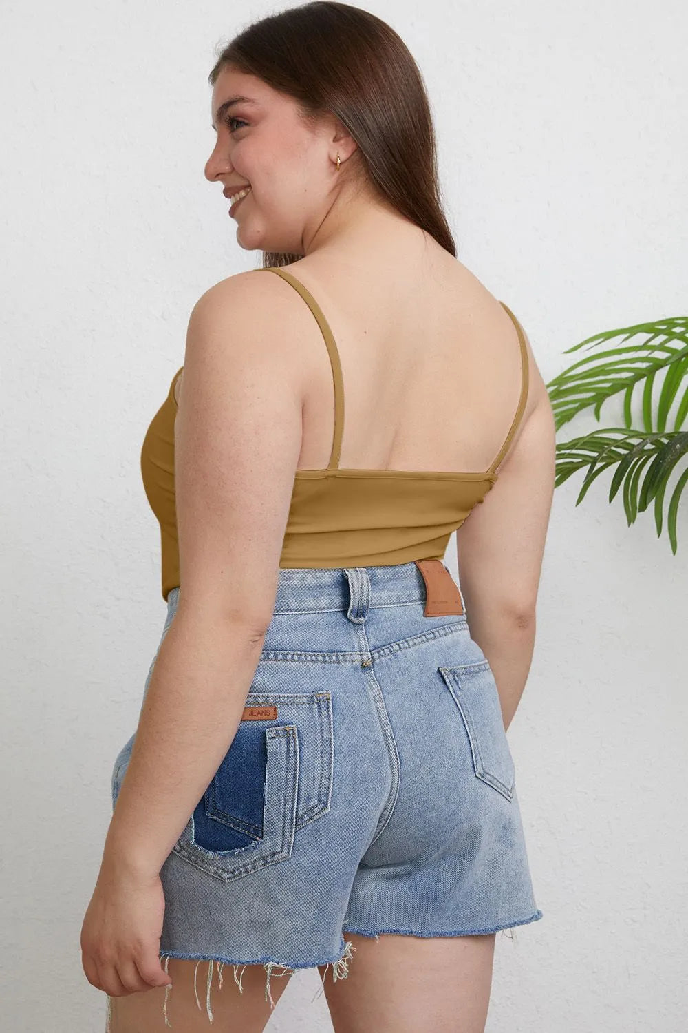 Get trendy with Full Size Round Neck Slim Cami - Top available at Styles Code. Grab yours today!