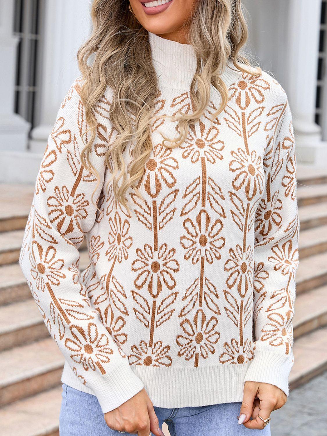 Get trendy with Turtleneck Long Sleeve Sweater - available at Styles Code. Grab yours today!