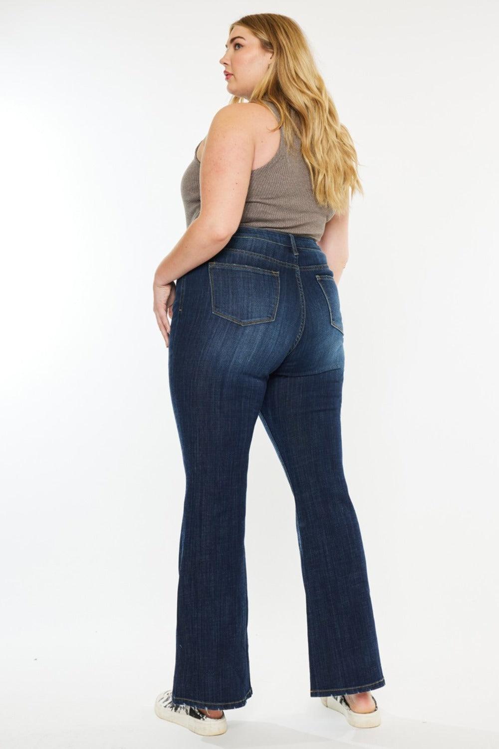 Get trendy with Full Size Mid Rise Flare Jeans - Jeans available at Styles Code. Grab yours today!
