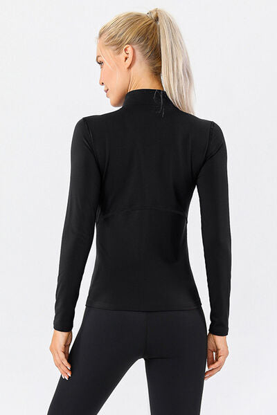 Get trendy with Mock Neck Quarter Zip Active T-Shirt - available at Styles Code. Grab yours today!