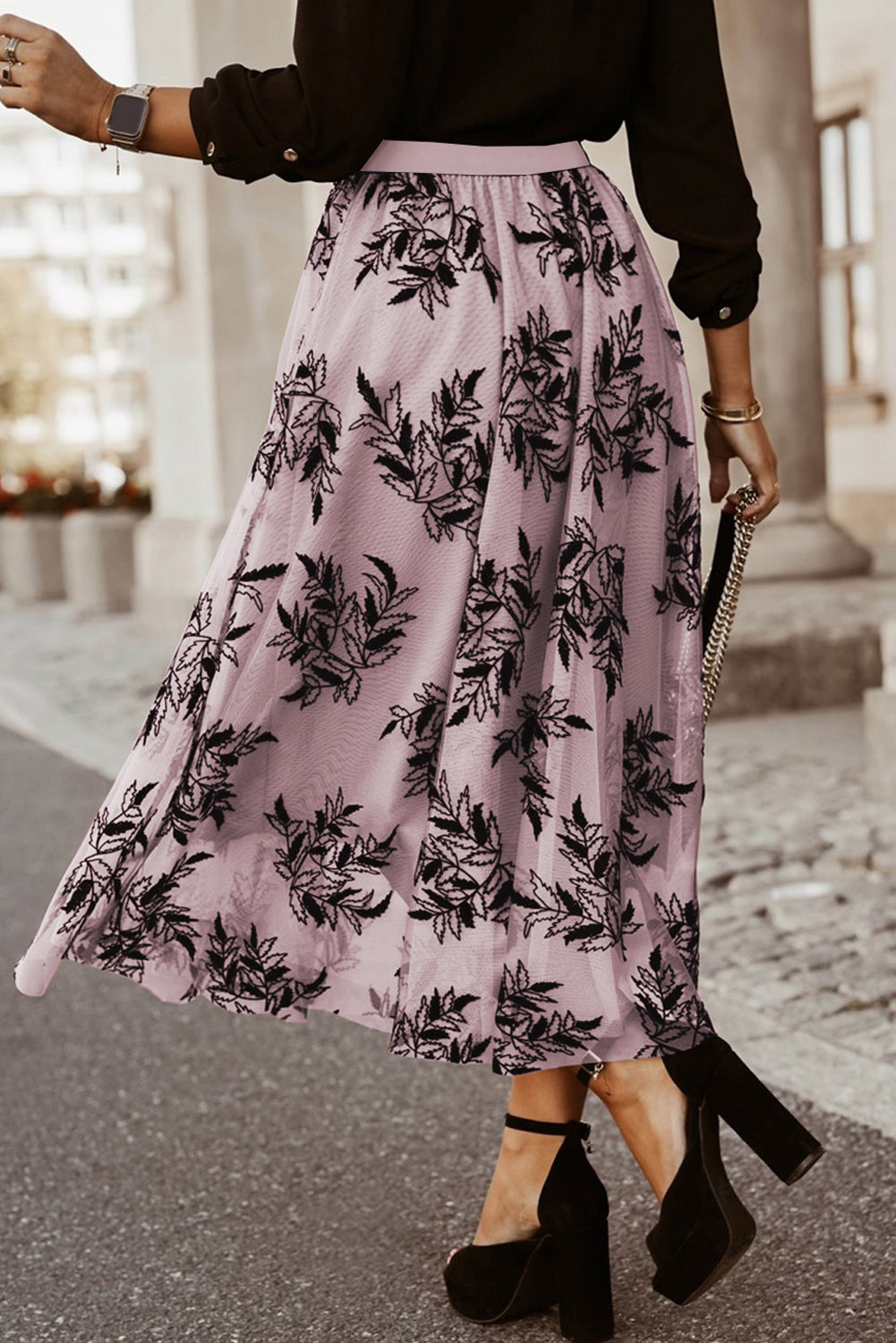Get trendy with Embroidered High Waist Maxi Skirt - Skirts available at Styles Code. Grab yours today!