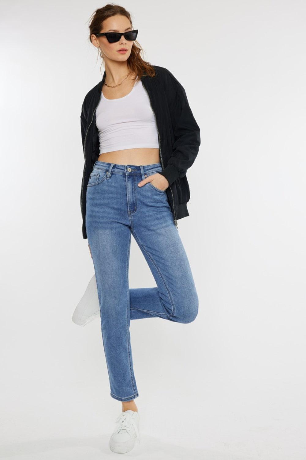 Get trendy with Full Size High Waist Jeans - Plus Size available at Styles Code. Grab yours today!