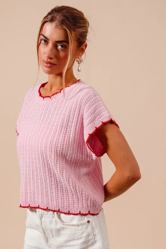 Get trendy with Textured Light Weight Sweater Top - available at Styles Code. Grab yours today!