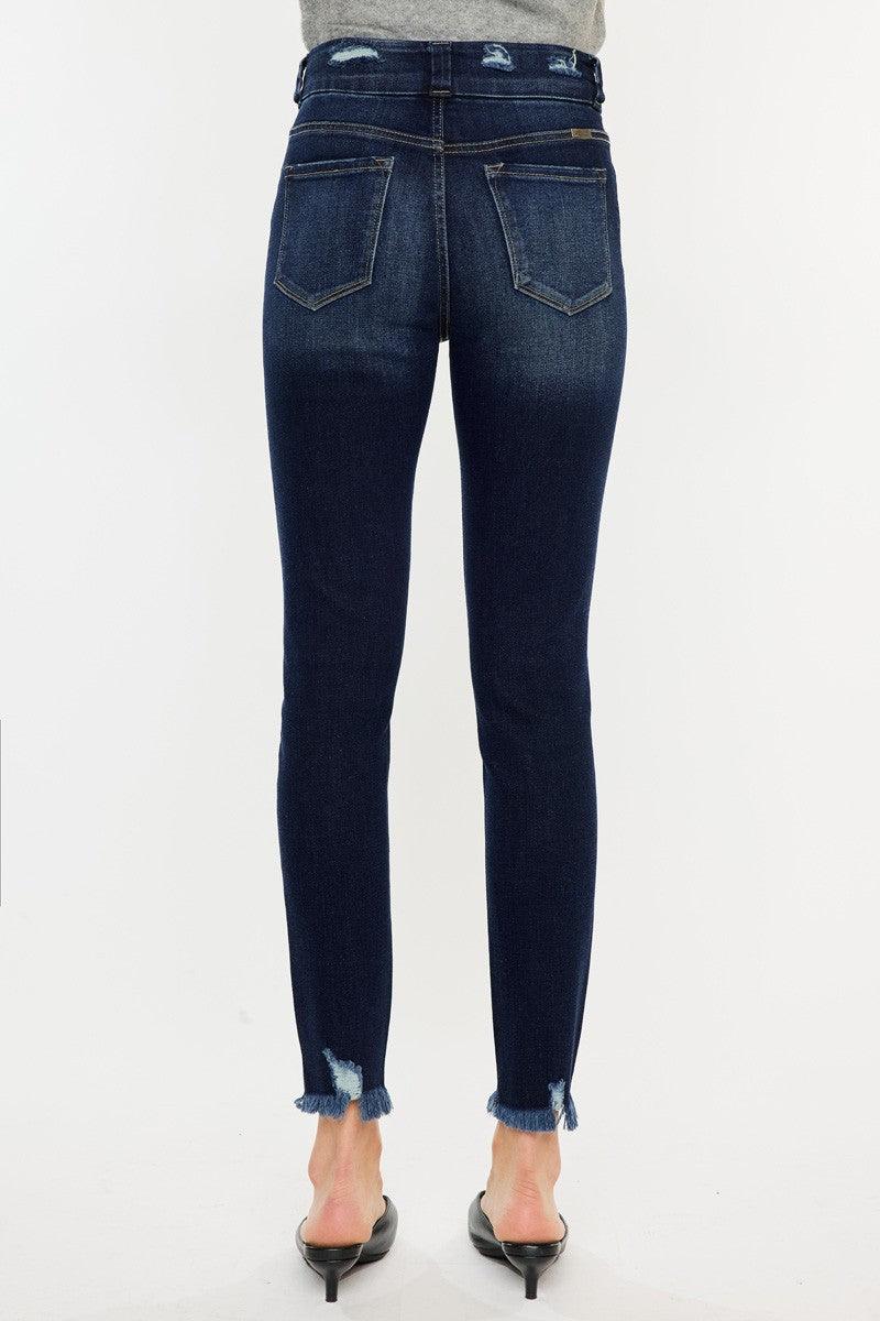 Get trendy with Full Size Raw Hem High Waist Jeans - available at Styles Code. Grab yours today!