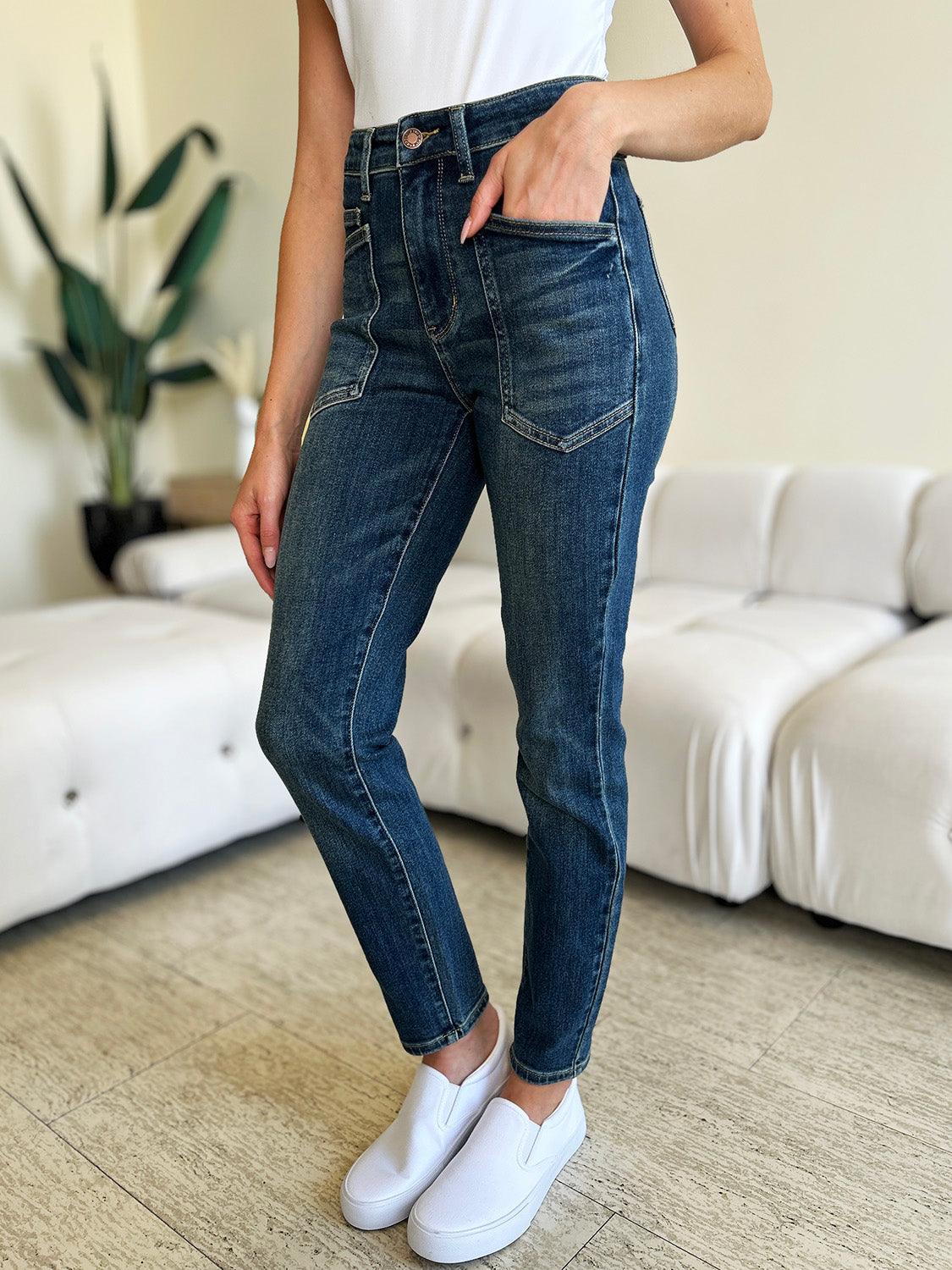 Get trendy with Full Size High Waist Skinny Jeans - Plus Size available at Styles Code. Grab yours today!