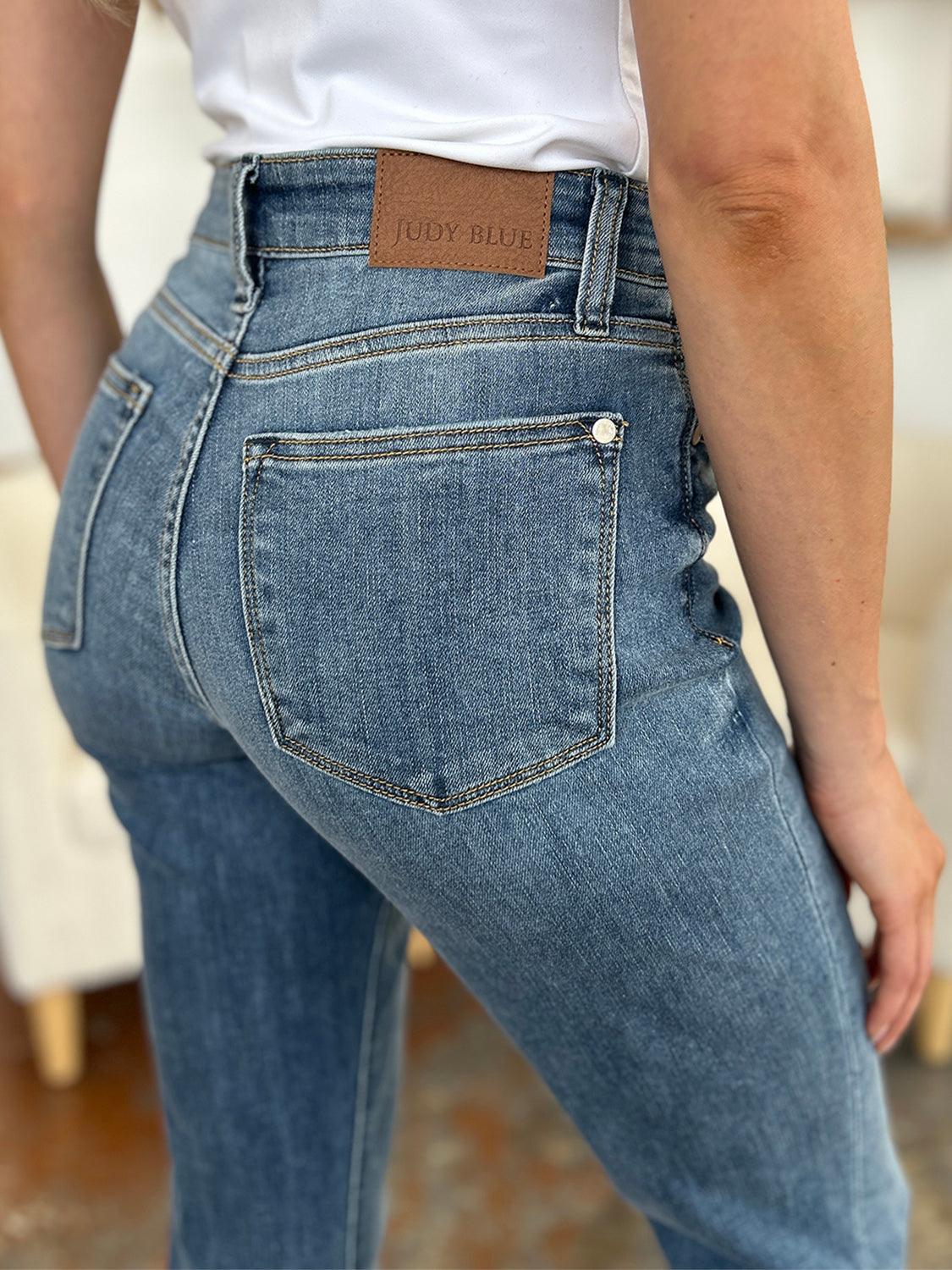 Get trendy with Full Size Cuffed Hem Slim Jeans - available at Styles Code. Grab yours today!