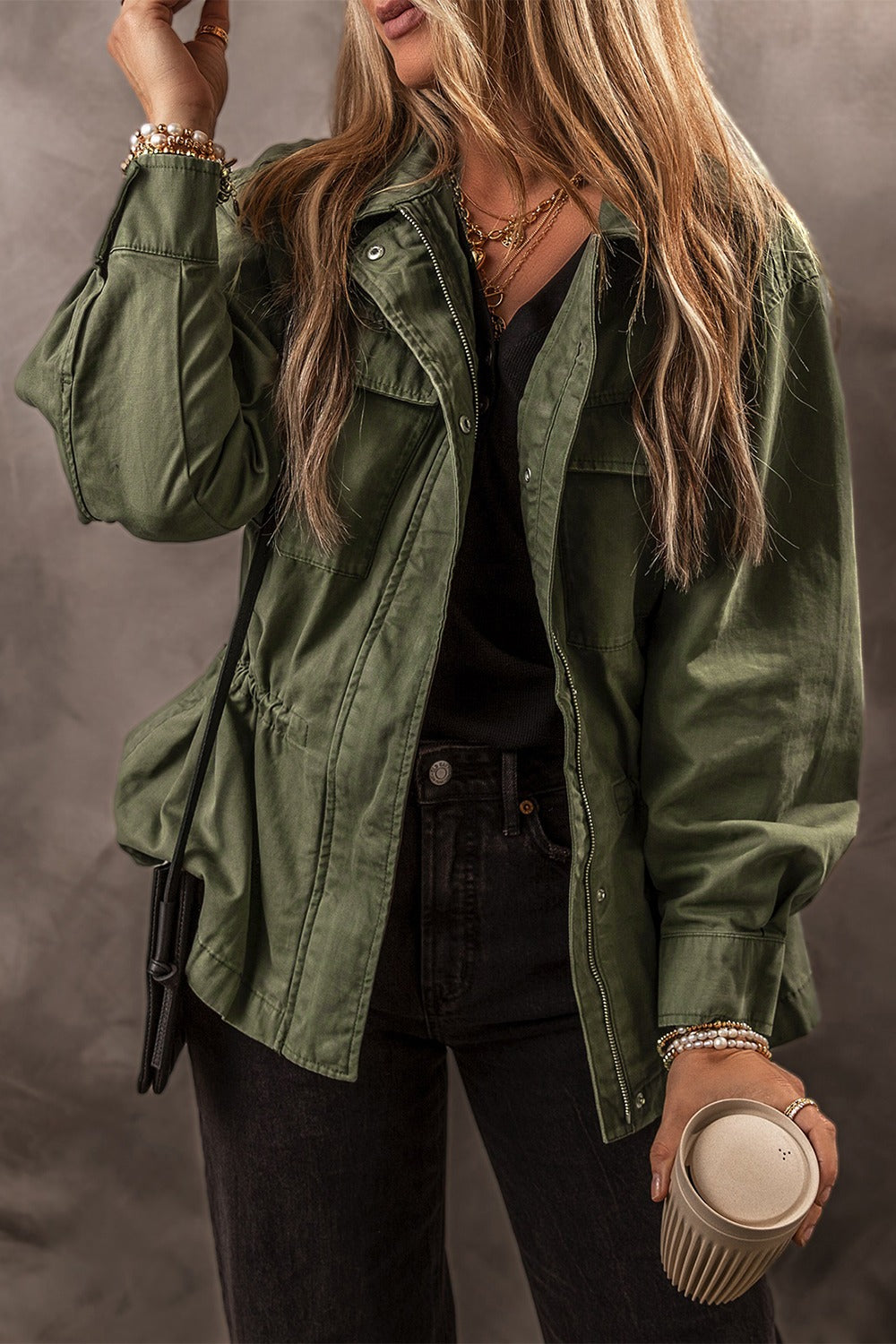Get trendy with Zip Up Long Sleeve Jacket - available at Styles Code. Grab yours today!