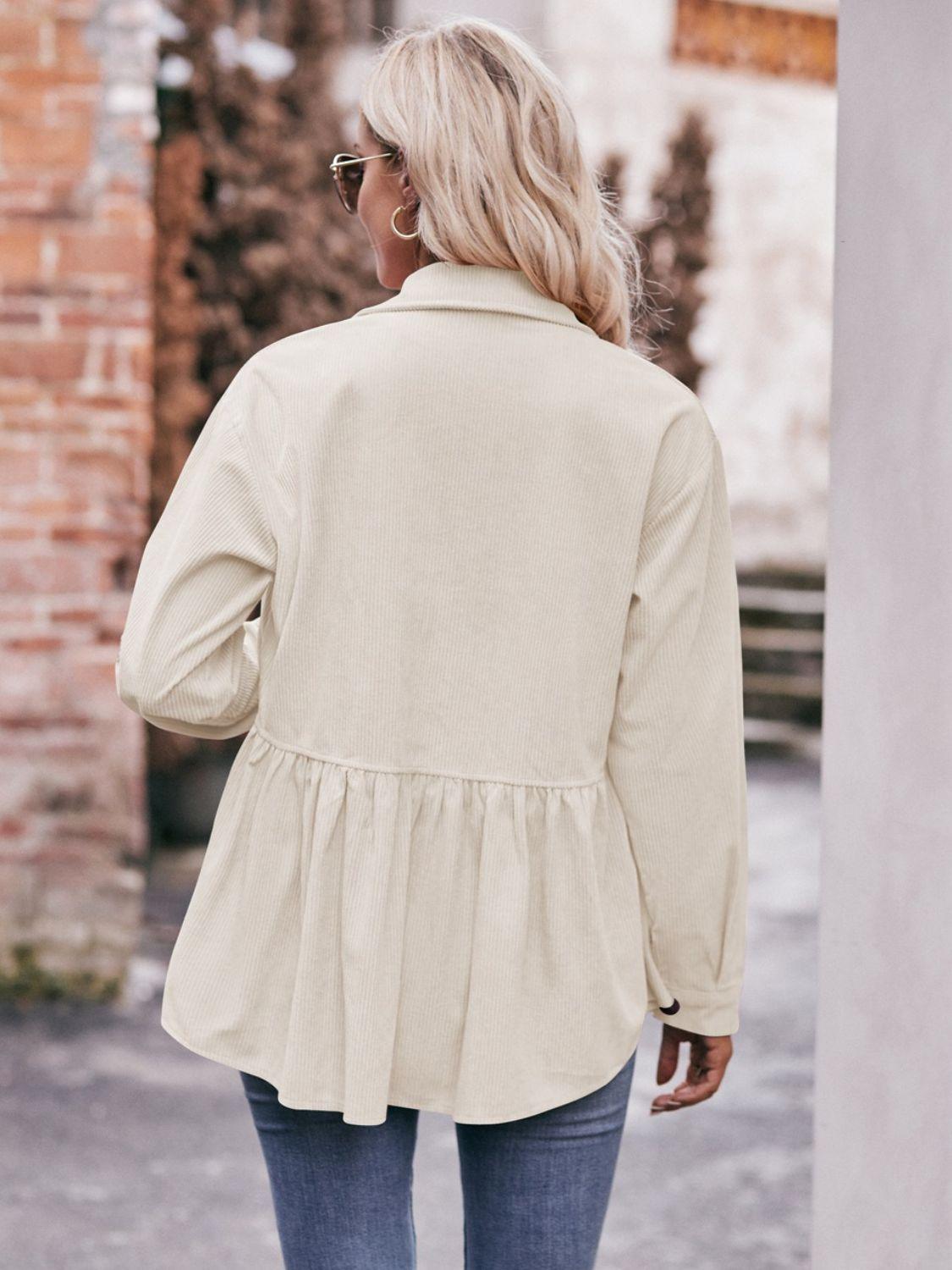 Get trendy with Collared Neck Long Sleeve Shirt - available at Styles Code. Grab yours today!