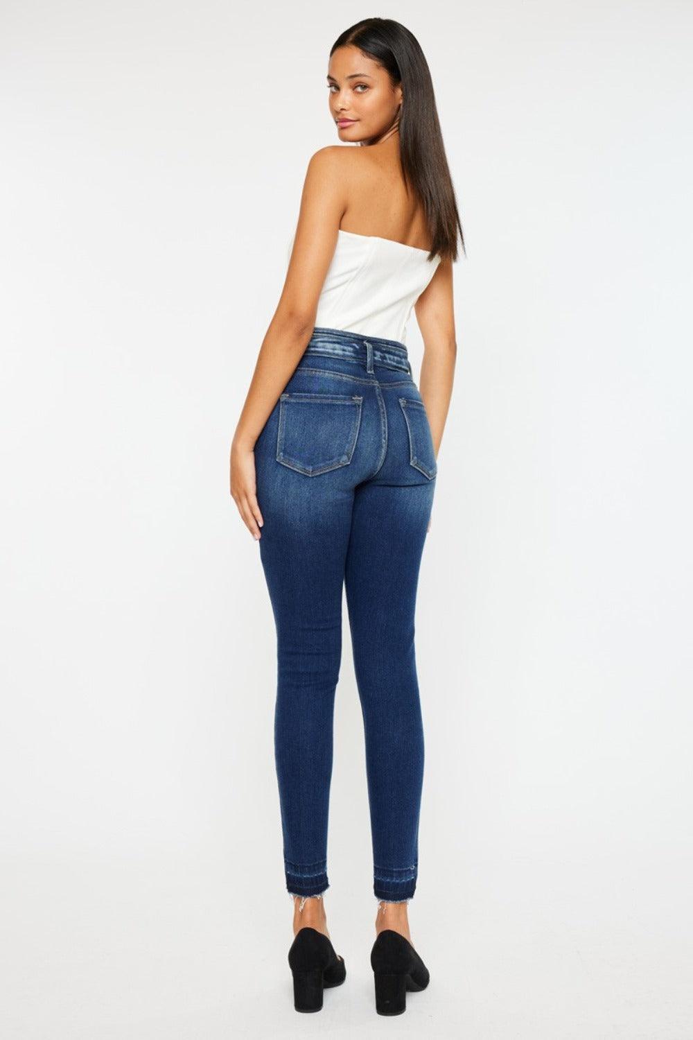 Get trendy with Full Size High Rise Ankle Skinny Jeans - Jeans available at Styles Code. Grab yours today!