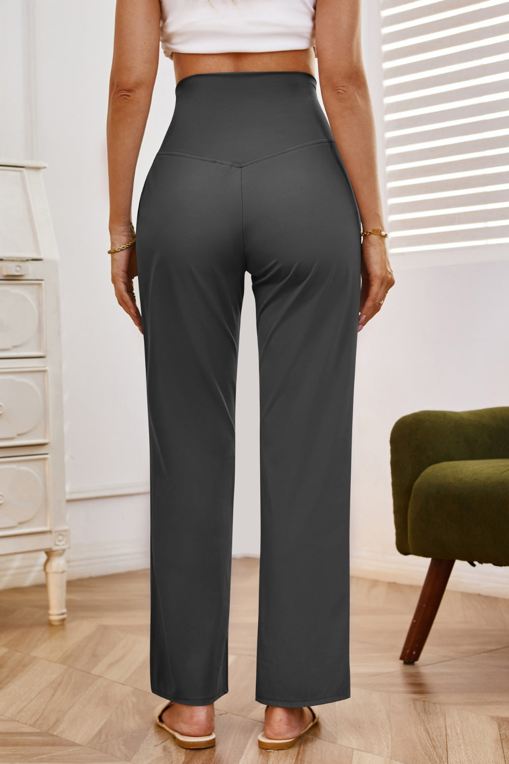 Get trendy with High Waist Wide Leg Pants with Pockets - Pants available at Styles Code. Grab yours today!