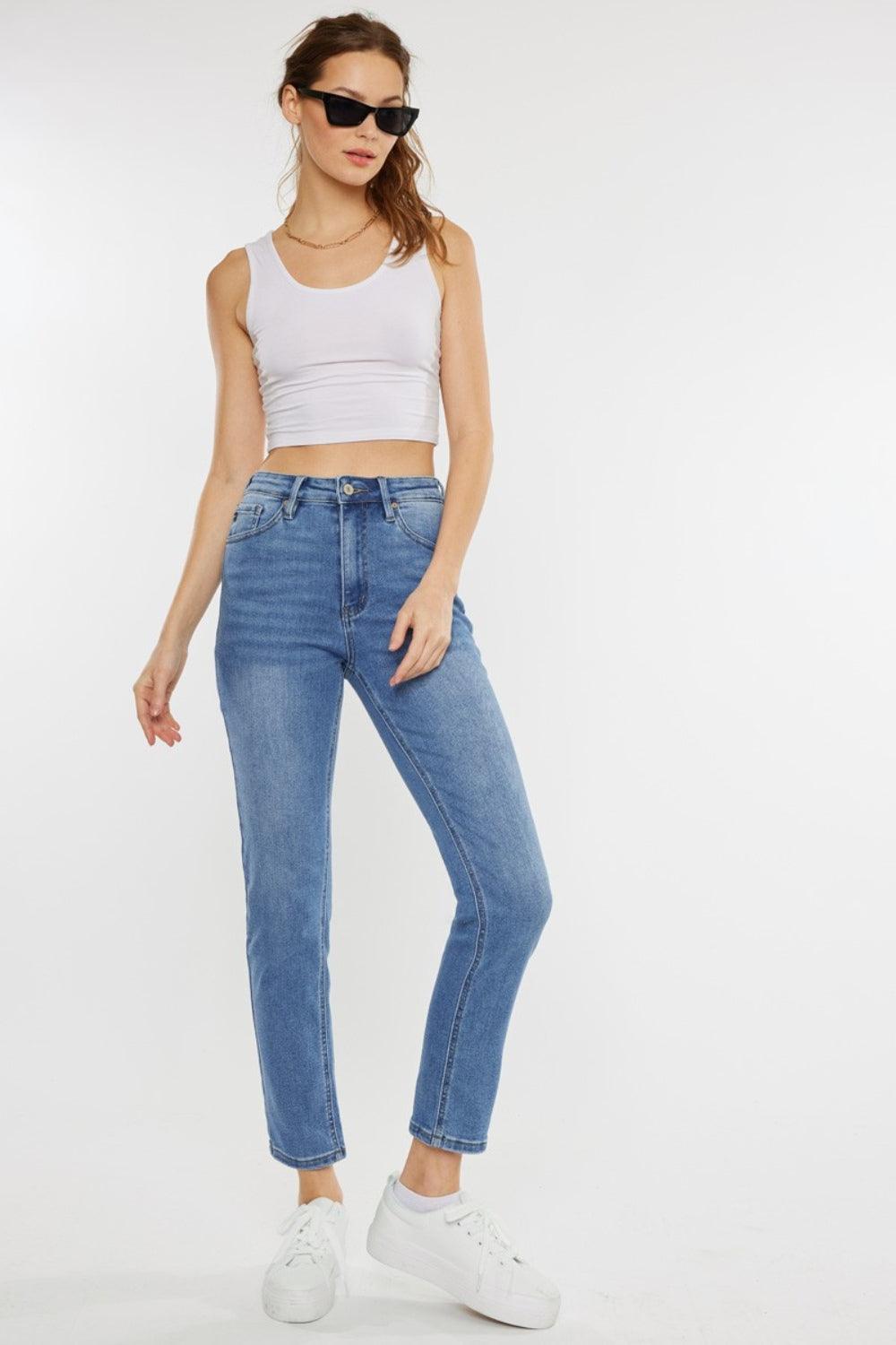 Get trendy with Full Size High Waist Jeans - Plus Size available at Styles Code. Grab yours today!