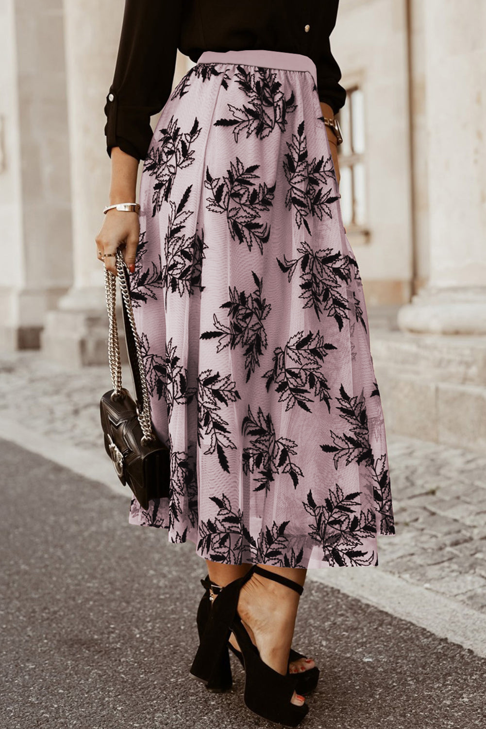 Get trendy with Embroidered High Waist Maxi Skirt - Skirts available at Styles Code. Grab yours today!