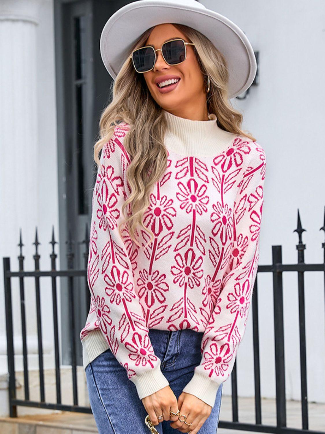 Get trendy with Turtleneck Long Sleeve Sweater - available at Styles Code. Grab yours today!