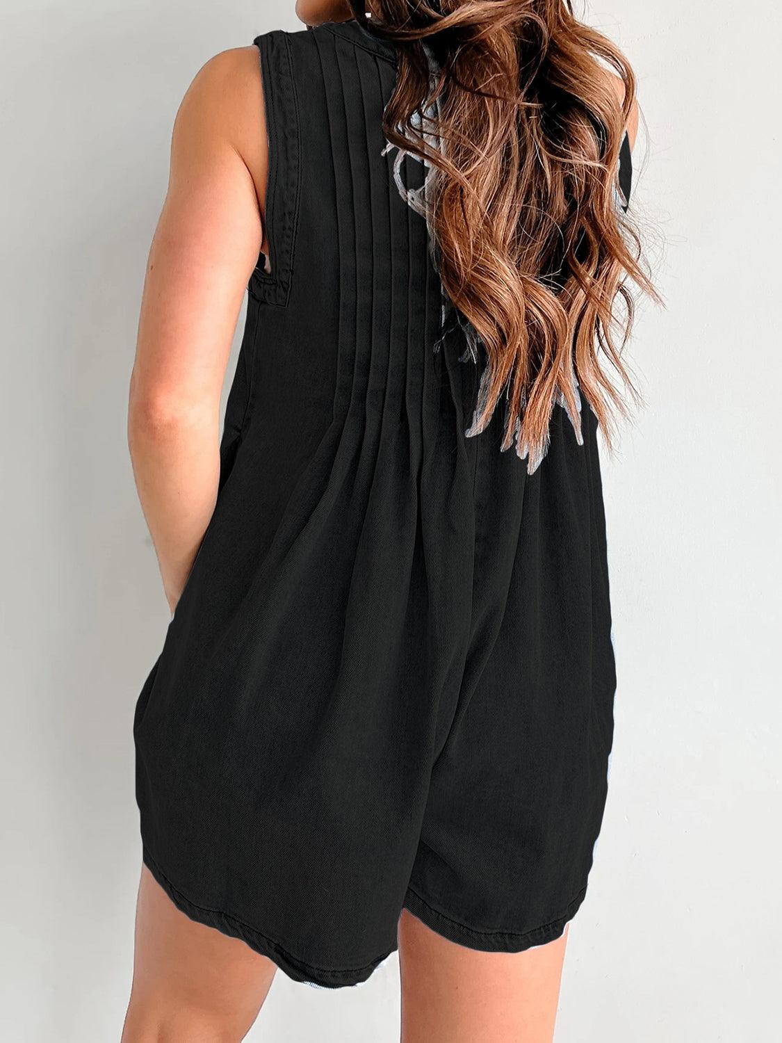 Get trendy with Tied Romper with Pockets - available at Styles Code. Grab yours today!