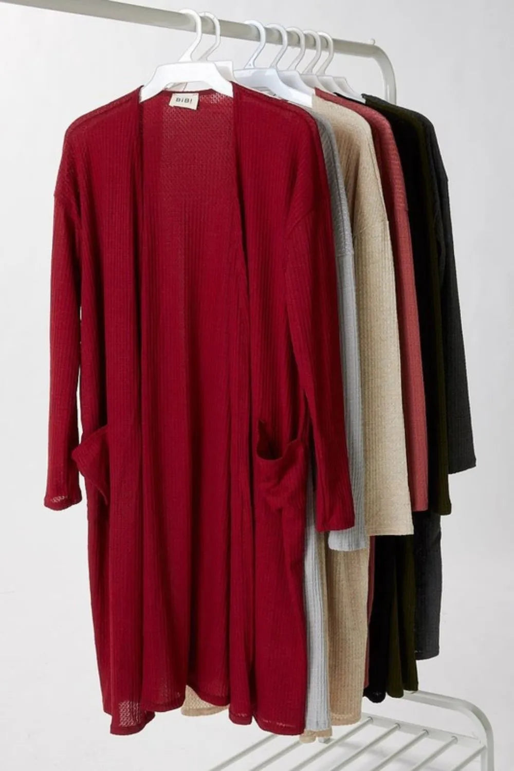 Get trendy with Thermal Open Front Cardigan - available at Styles Code. Grab yours today!