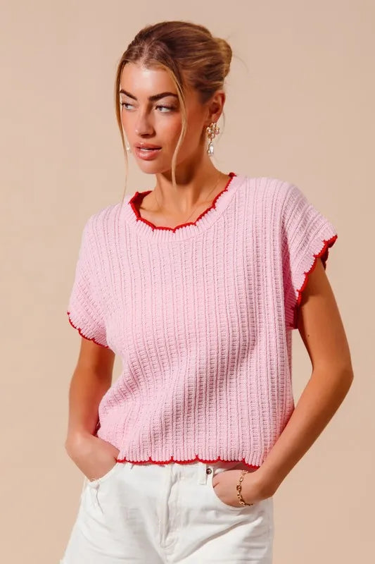 Get trendy with Textured Light Weight Sweater Top - available at Styles Code. Grab yours today!