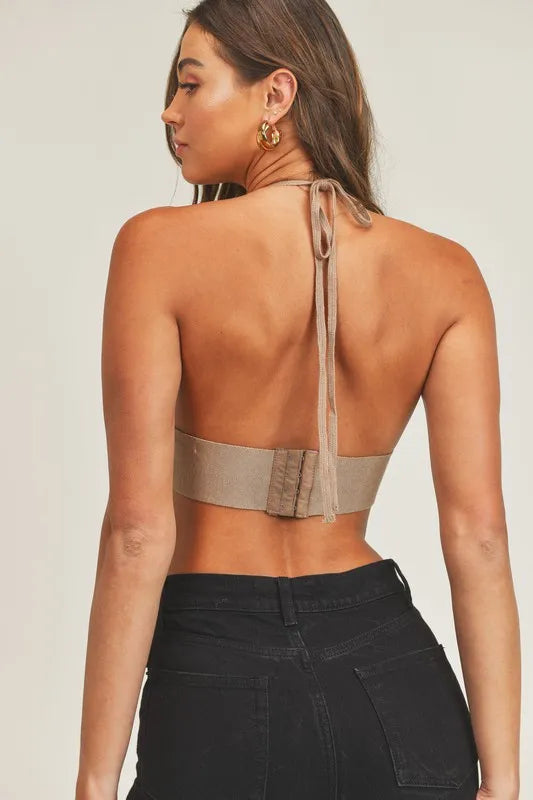 Get trendy with Crop Sweater Top and Inner Bra Set - Top available at Styles Code. Grab yours today!