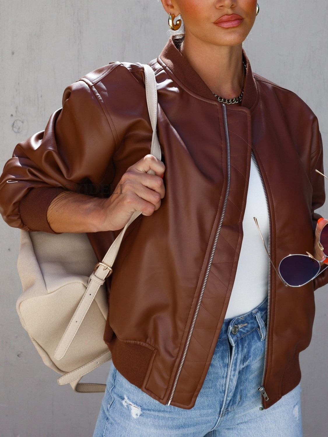 Get trendy with Zip Up Long Sleeve Jacket - available at Styles Code. Grab yours today!