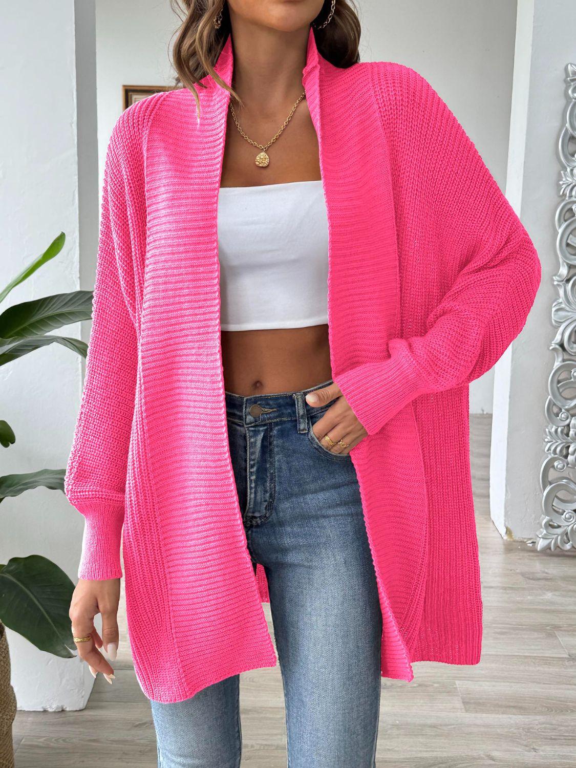 Get trendy with Open Front Long Sleeve Cardigan - available at Styles Code. Grab yours today!