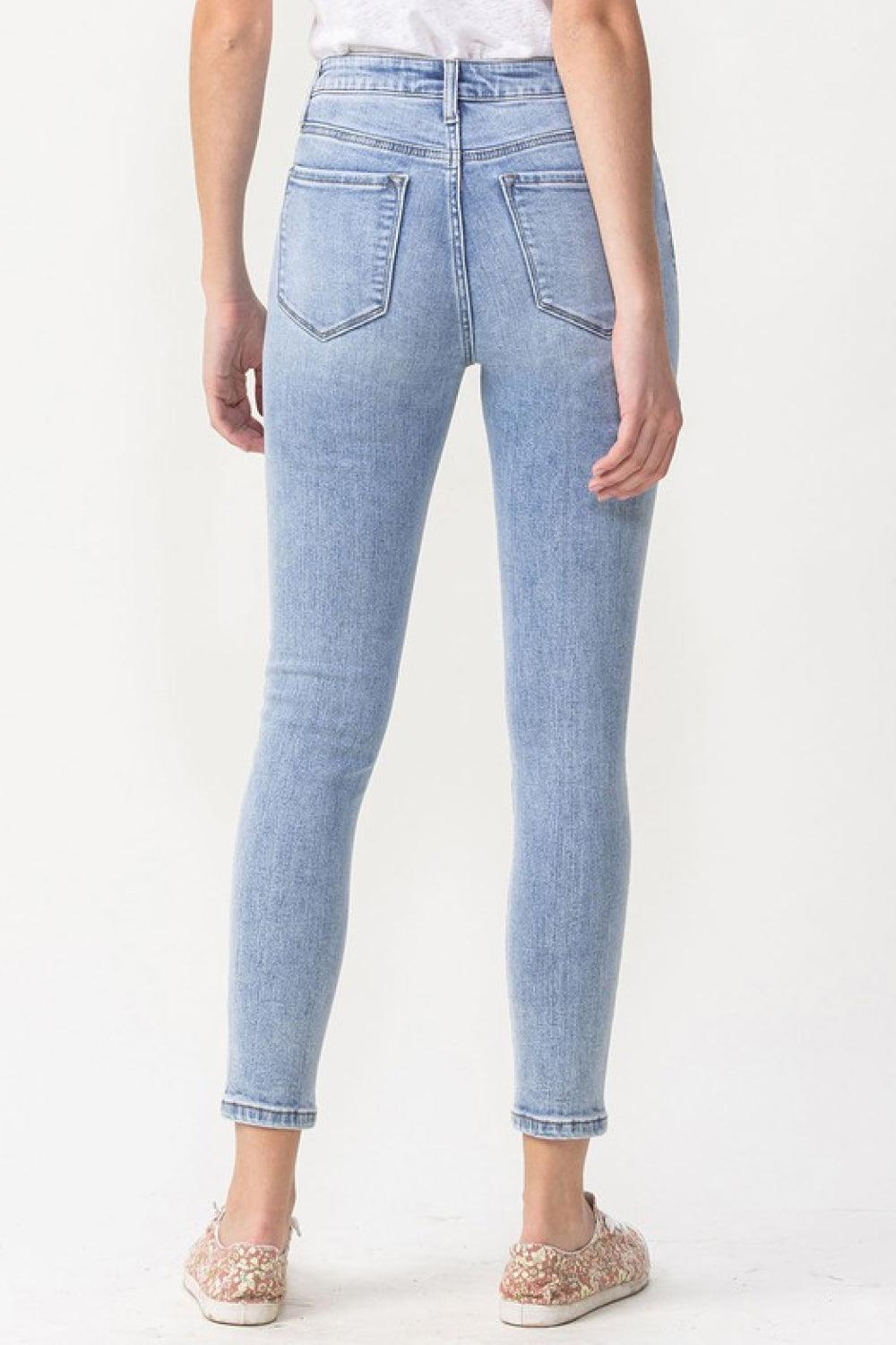 Get trendy with Full Size High Rise Crop Skinny Jeans - Jeans available at Styles Code. Grab yours today!