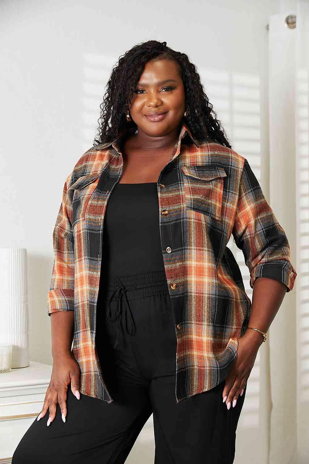 Get trendy with Plaid Dropped Shoulder Shirt - Shirt available at Styles Code. Grab yours today!