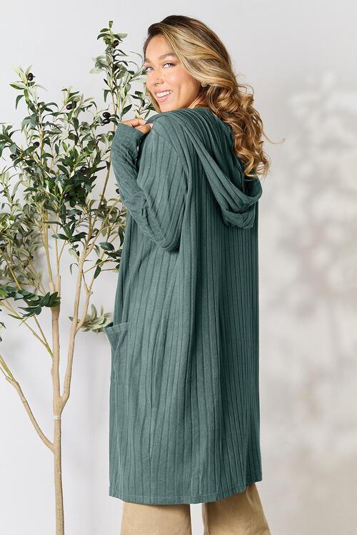 Get trendy with Basic Bae Full Size Hooded Sweater Cardigan - available at Styles Code. Grab yours today!