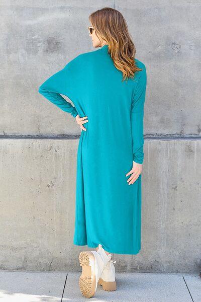 Get trendy with Basic Bae Full Size Open Front Long Sleeve Cover Up - available at Styles Code. Grab yours today!