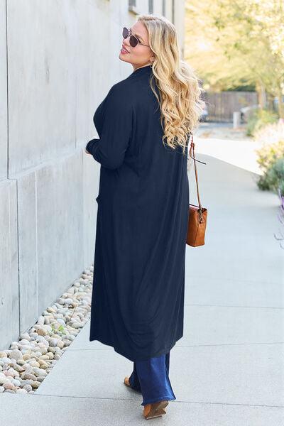 Get trendy with Basic Bae Full Size Open Front Long Sleeve Cover Up - available at Styles Code. Grab yours today!