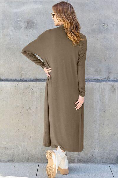 Get trendy with Basic Bae Full Size Open Front Long Sleeve Cover Up - available at Styles Code. Grab yours today!