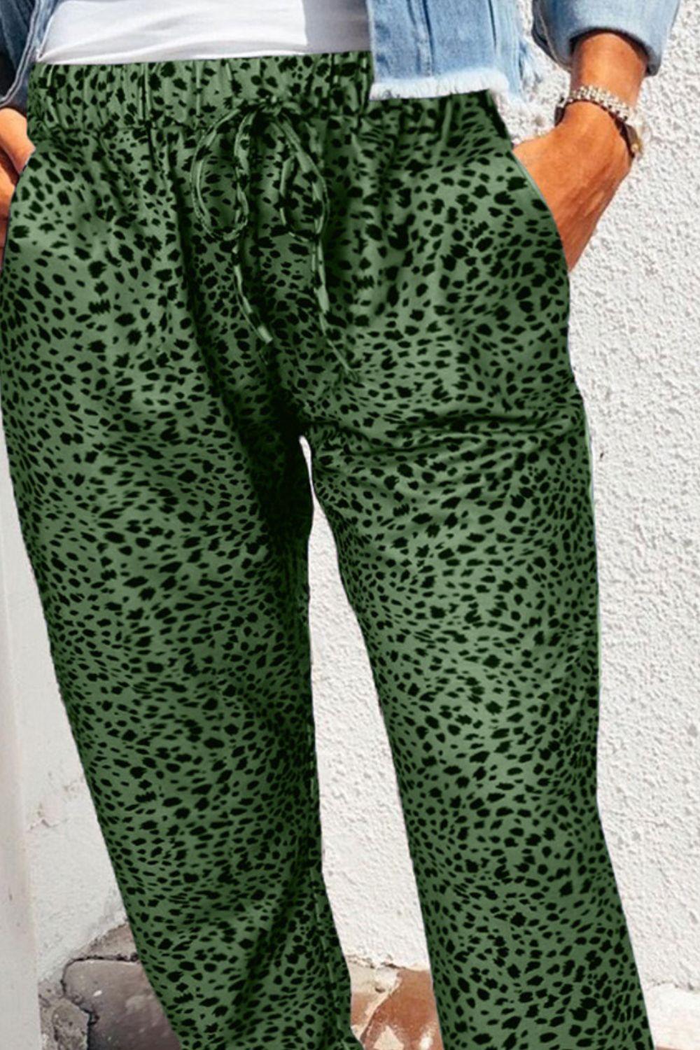 Get trendy with Leopard Print Joggers with Pockets - Joggers available at Styles Code. Grab yours today!