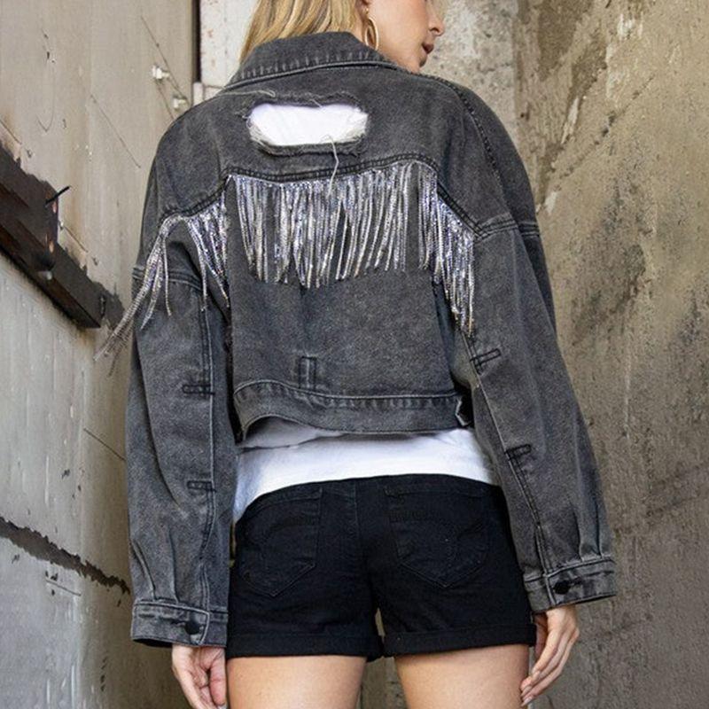 Get trendy with Dropped Shoulder Denim Jacket - Jackets available at Styles Code. Grab yours today!
