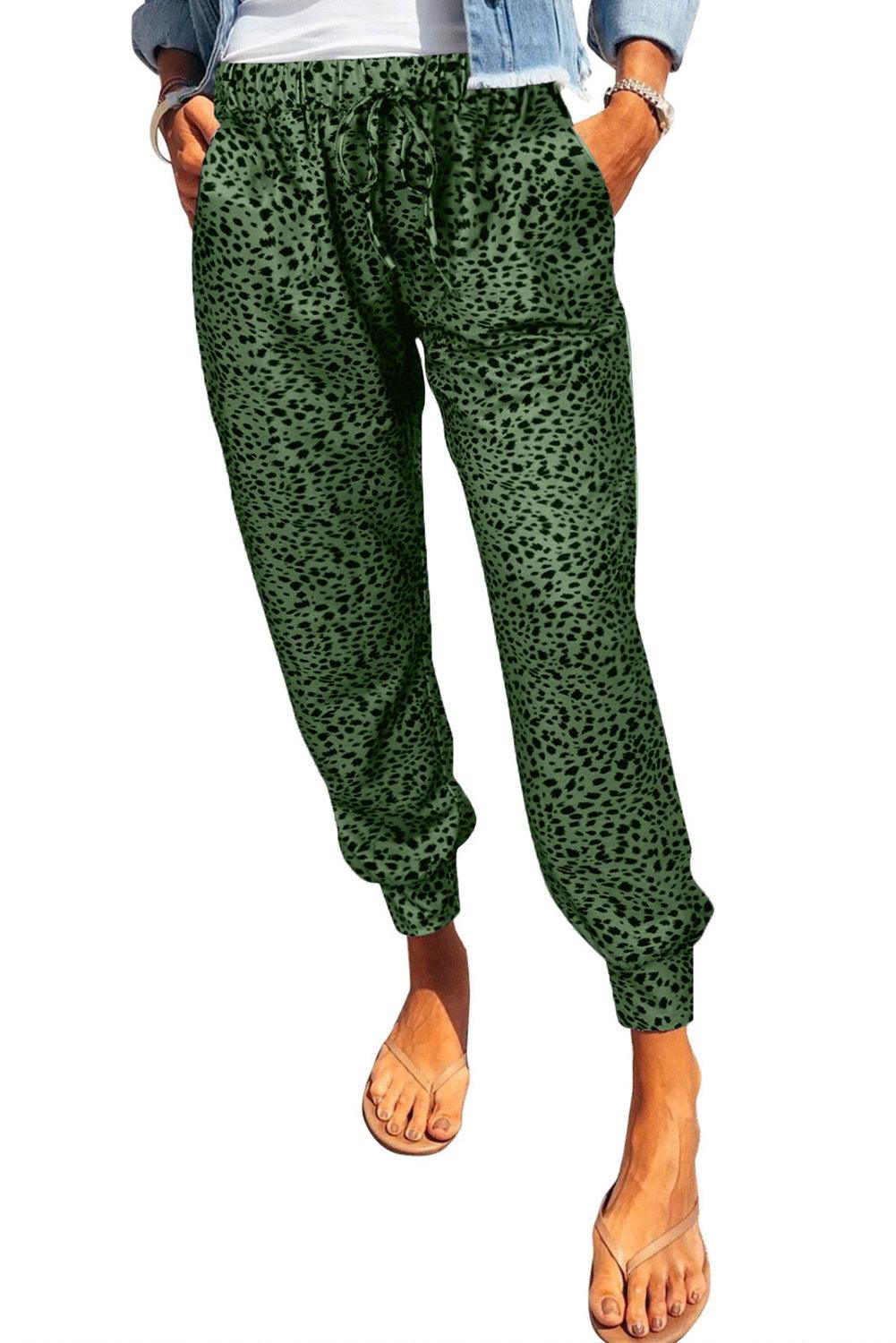 Get trendy with Leopard Print Joggers with Pockets - Joggers available at Styles Code. Grab yours today!