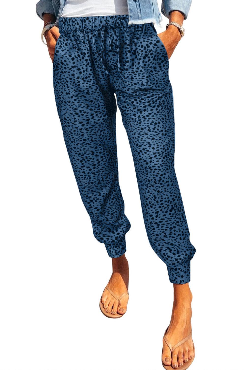 Get trendy with Leopard Print Joggers with Pockets - Joggers available at Styles Code. Grab yours today!