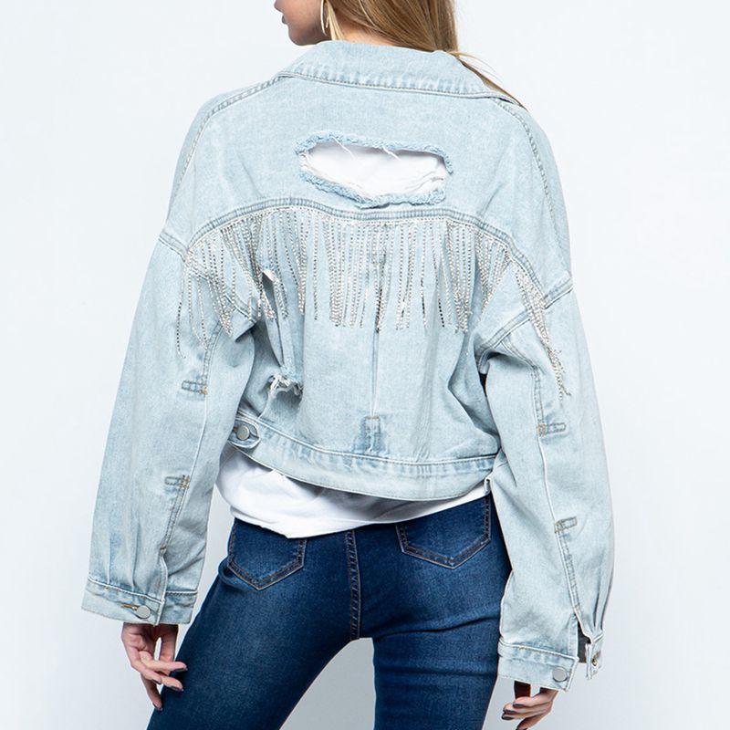 Get trendy with Dropped Shoulder Denim Jacket - Jackets available at Styles Code. Grab yours today!