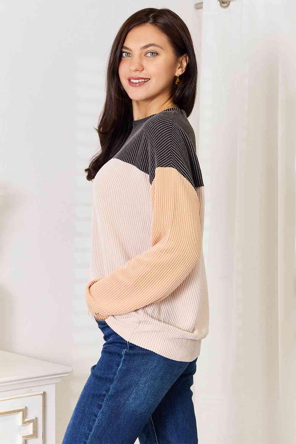 Get trendy with Color Block Dropped Shoulder T-Shirt - Tops available at Styles Code. Grab yours today!