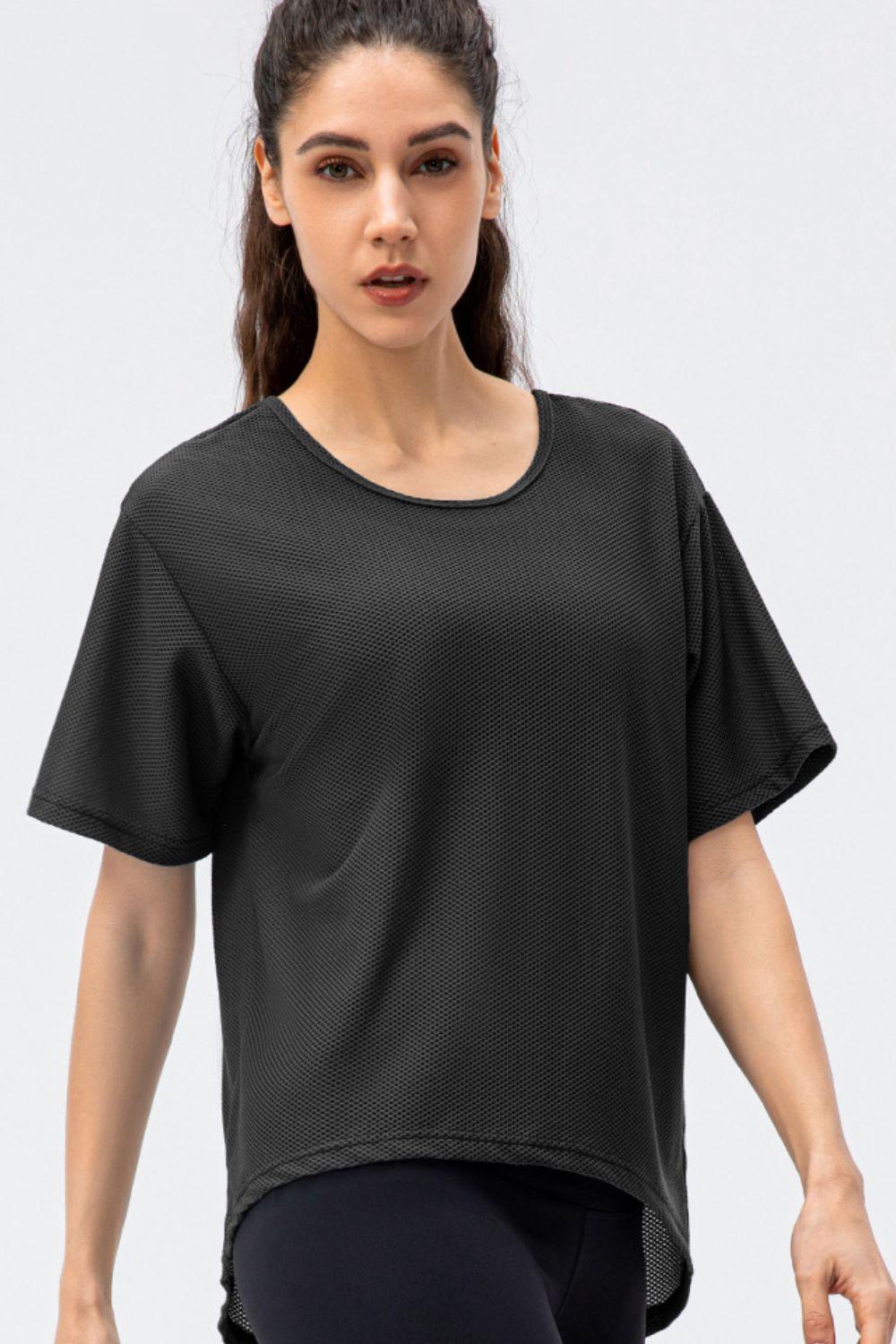 Get trendy with Round Neck Short Sleeve Active Tee - Activewear available at Styles Code. Grab yours today!