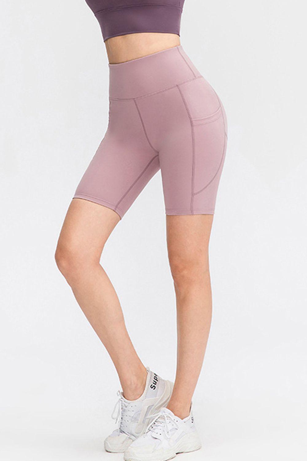 Get trendy with Wide Waistband Sports Shorts with Pockets - Activewear available at Styles Code. Grab yours today!