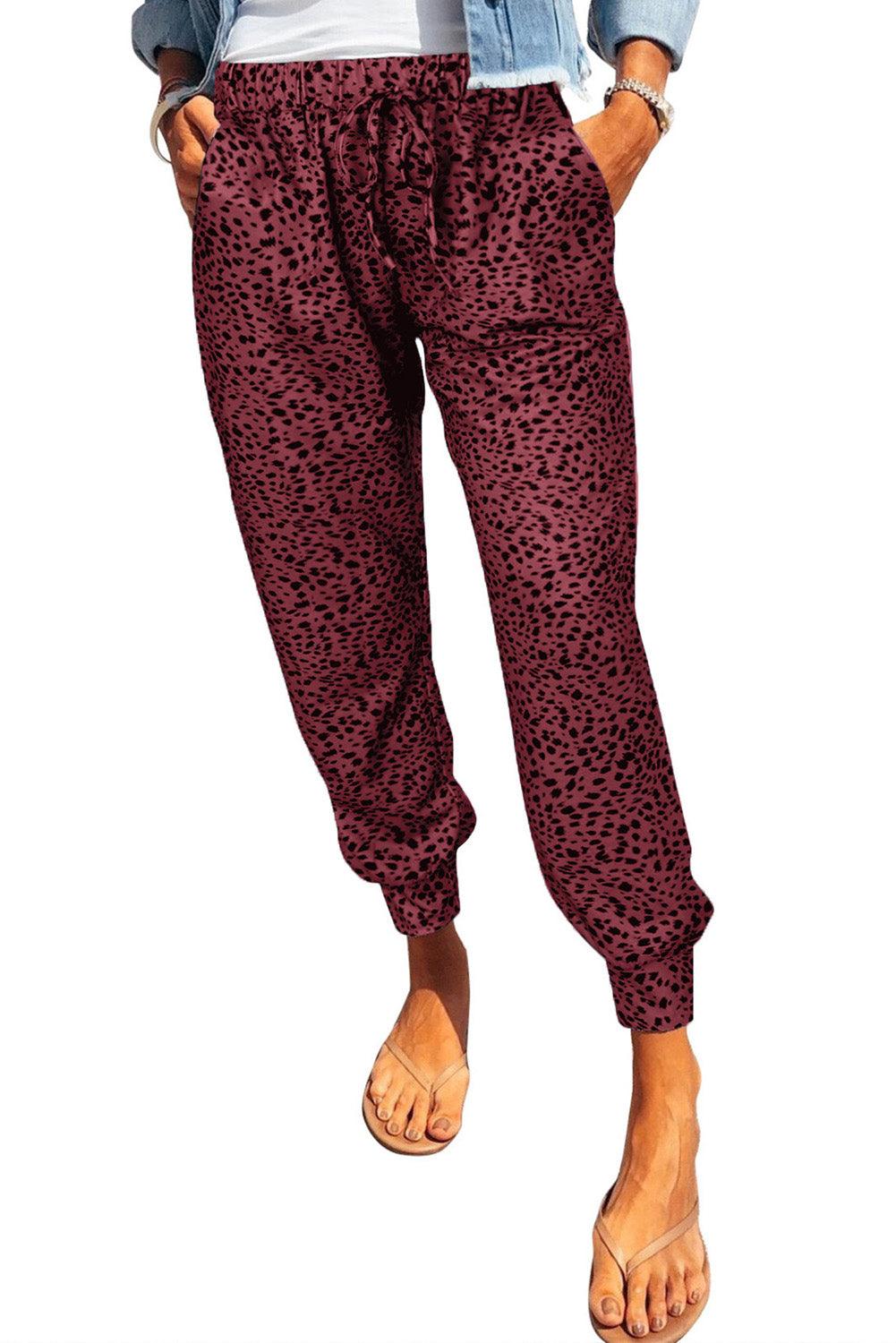 Get trendy with Leopard Print Joggers with Pockets - Joggers available at Styles Code. Grab yours today!