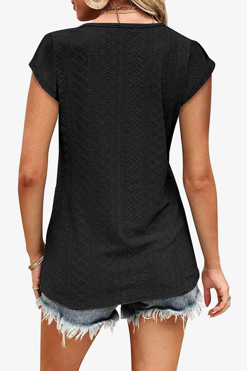 Get trendy with Contrast V-Neck Tee - T-Shirt available at Styles Code. Grab yours today!