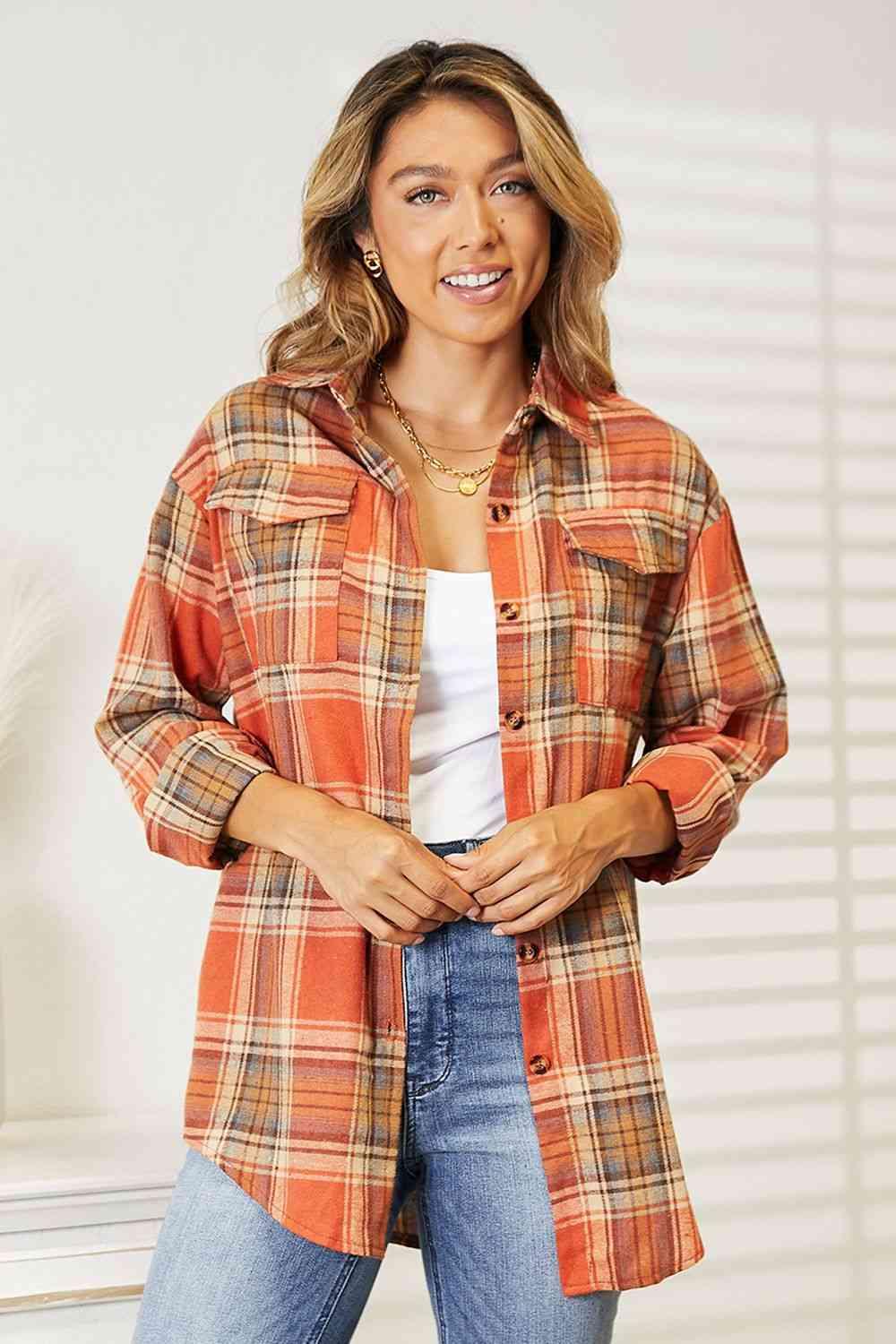 Get trendy with Plaid Dropped Shoulder Shirt - Shirt available at Styles Code. Grab yours today!