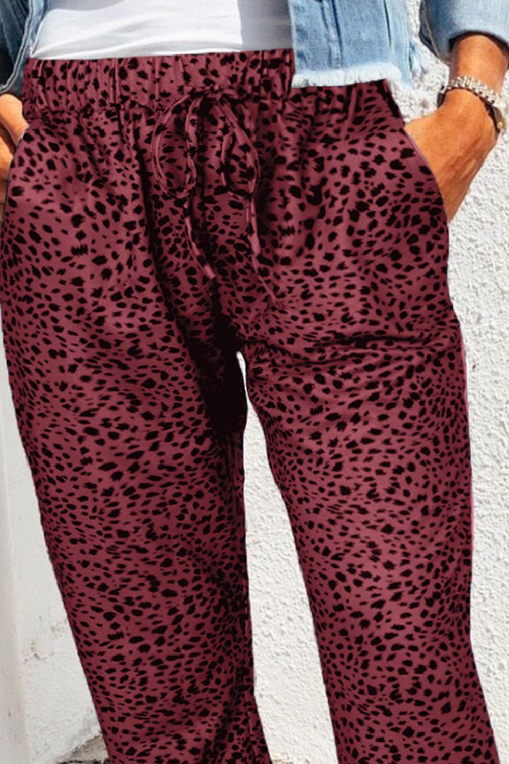 Get trendy with Leopard Print Joggers with Pockets - Joggers available at Styles Code. Grab yours today!