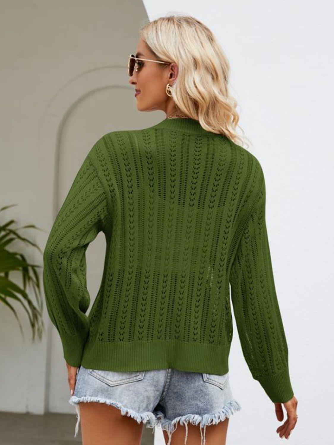 Get trendy with Button Down Ribbed Trim Cardigan - Cardigans available at Styles Code. Grab yours today!