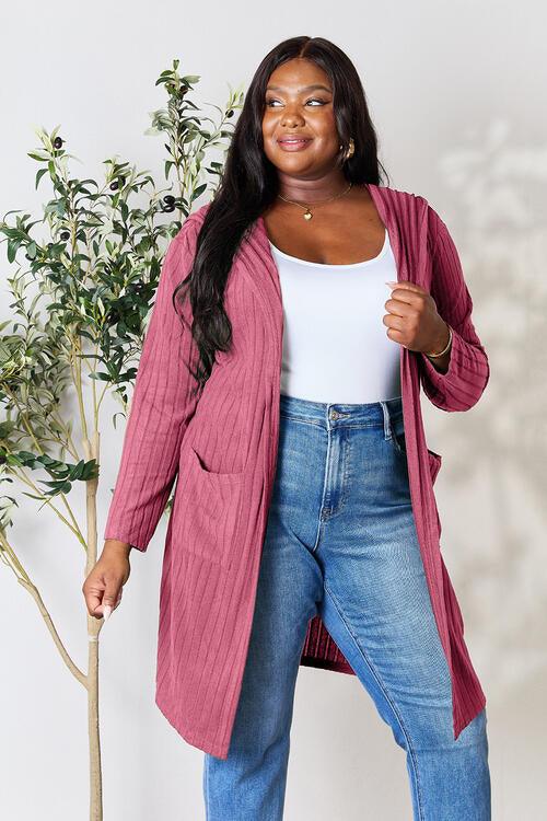 Get trendy with Basic Bae Full Size Hooded Sweater Cardigan - available at Styles Code. Grab yours today!