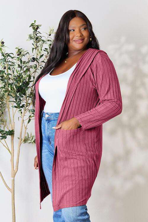 Get trendy with Basic Bae Full Size Hooded Sweater Cardigan - available at Styles Code. Grab yours today!