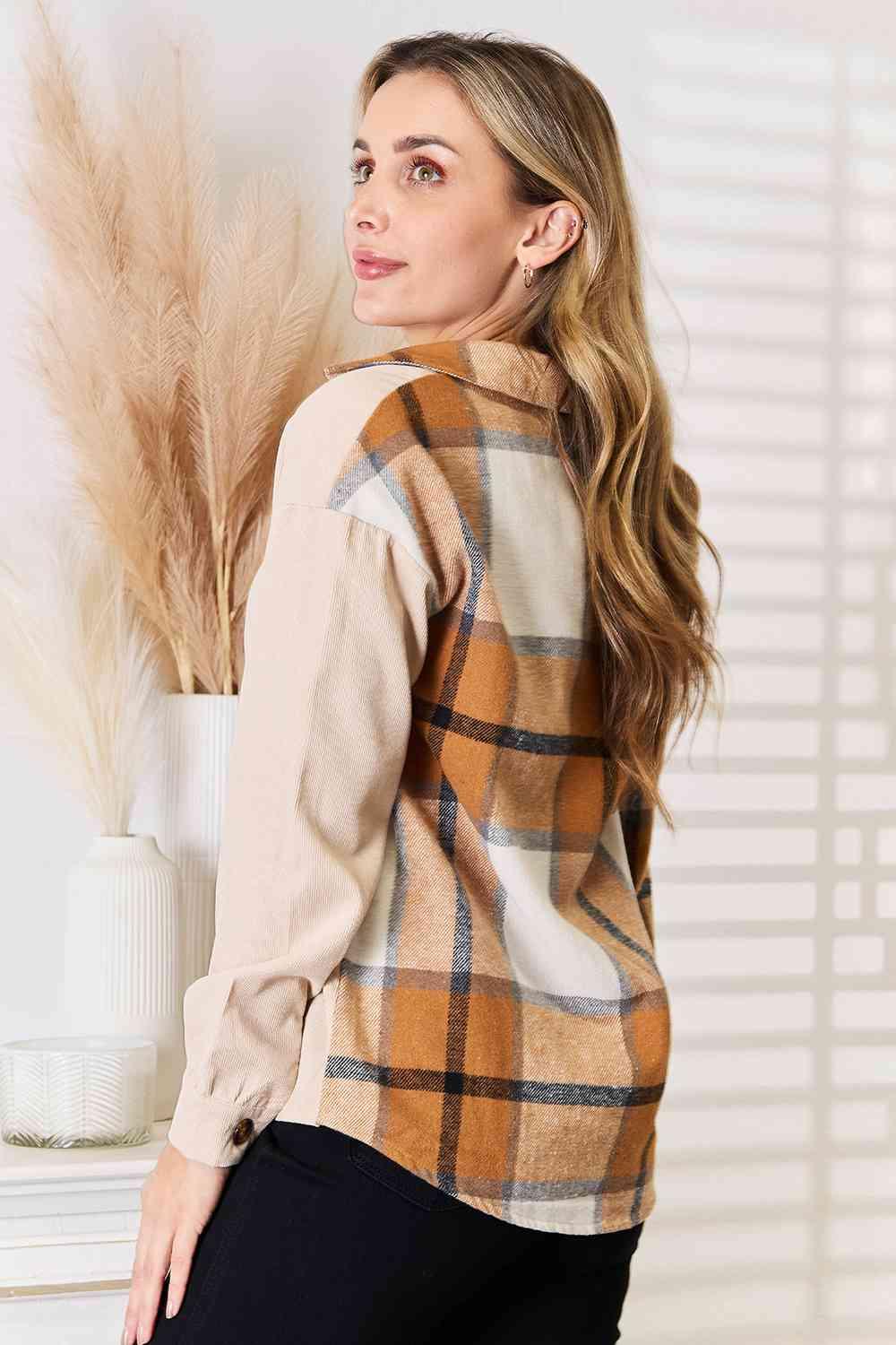 Get trendy with Plaid Print Dropped Shoulder Shirt - Shirt available at Styles Code. Grab yours today!