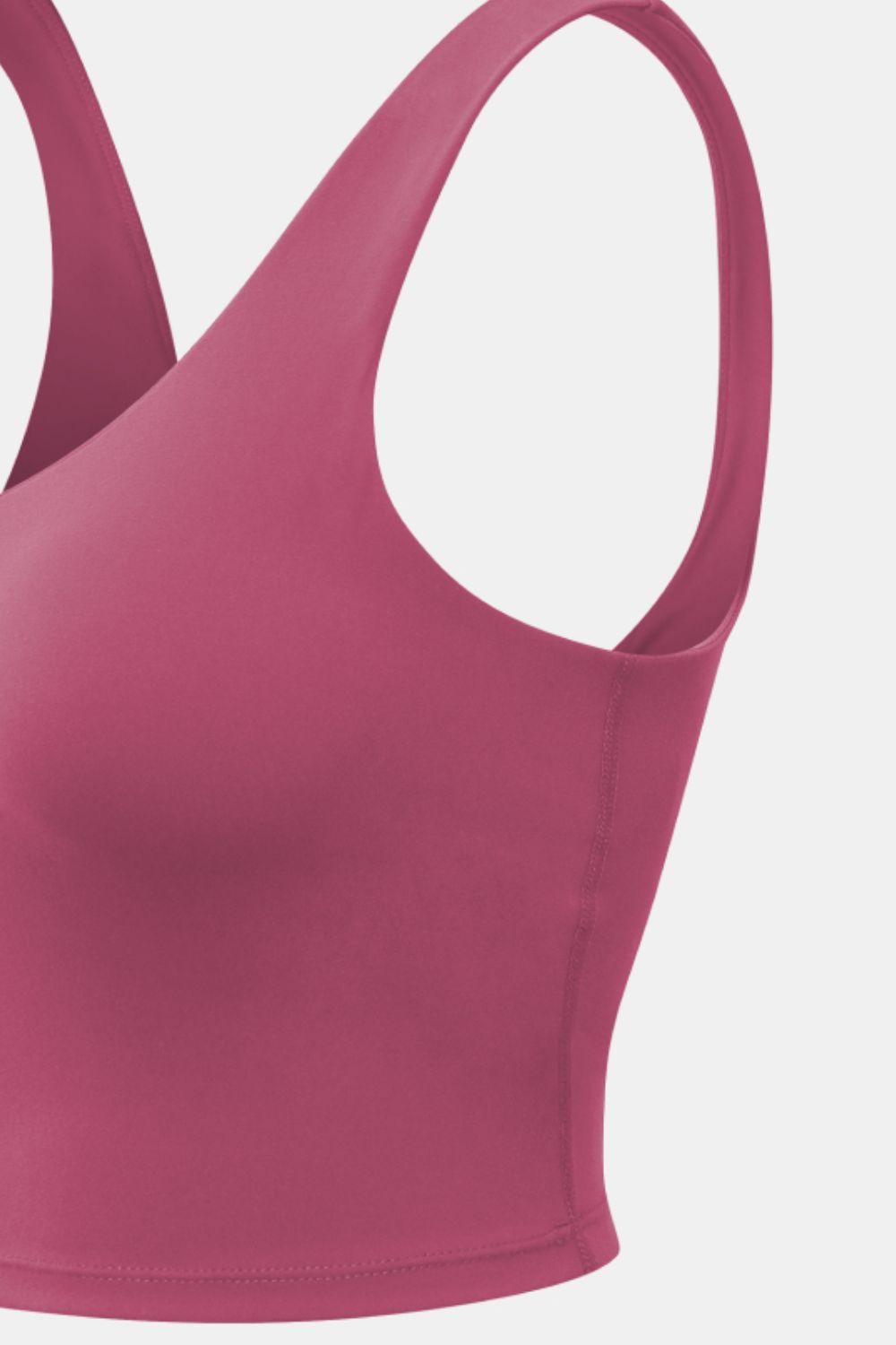 Get trendy with Cropped Scoop Neck Active Tank Top - Activewear available at Styles Code. Grab yours today!