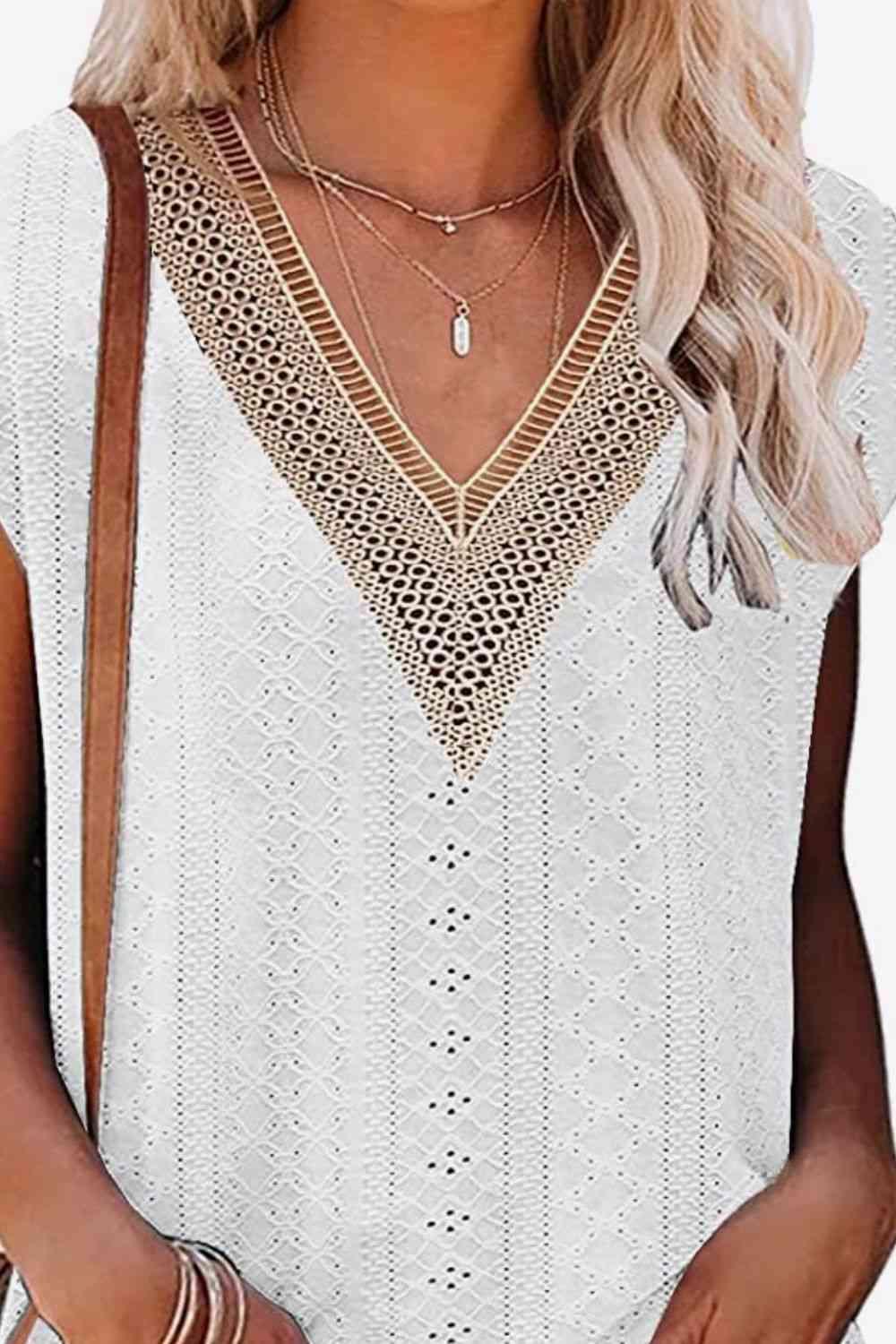 Get trendy with Contrast V-Neck Tee - T-Shirt available at Styles Code. Grab yours today!