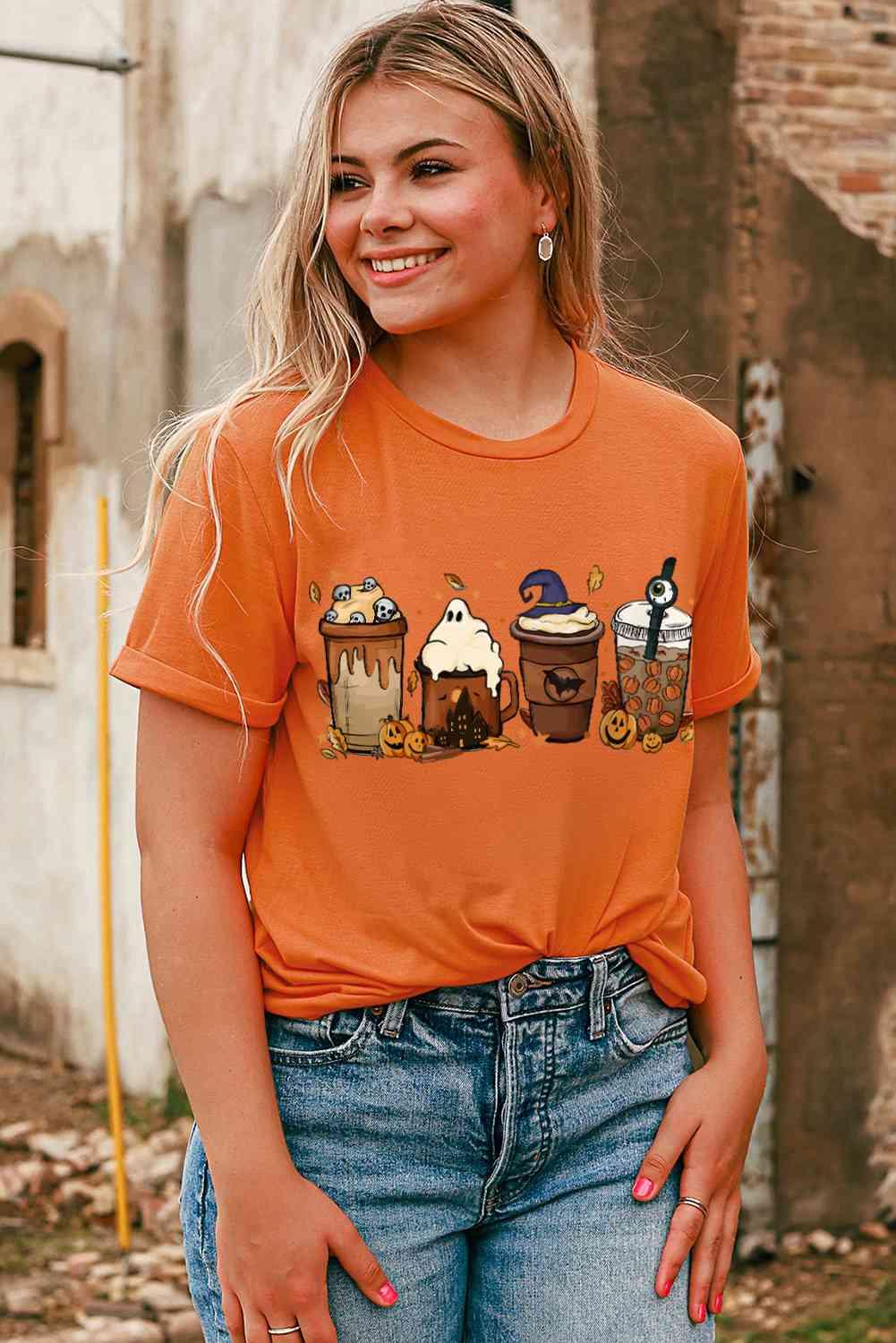 Get trendy with Graphic Round Neck T-Shirt - T-Shirt available at Styles Code. Grab yours today!