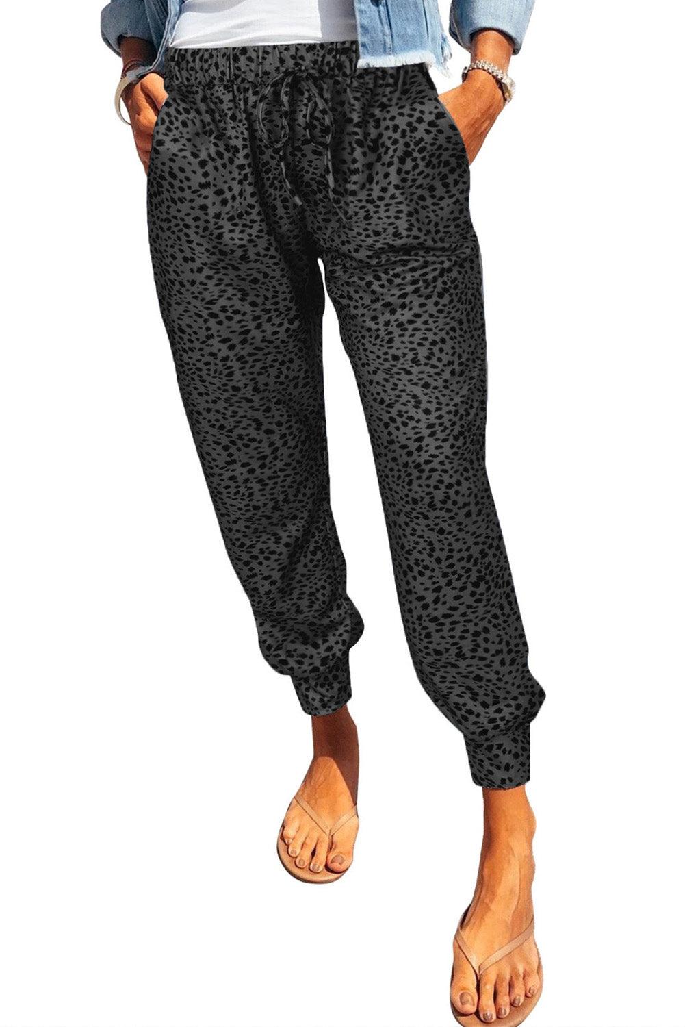 Get trendy with Leopard Print Joggers with Pockets - Joggers available at Styles Code. Grab yours today!
