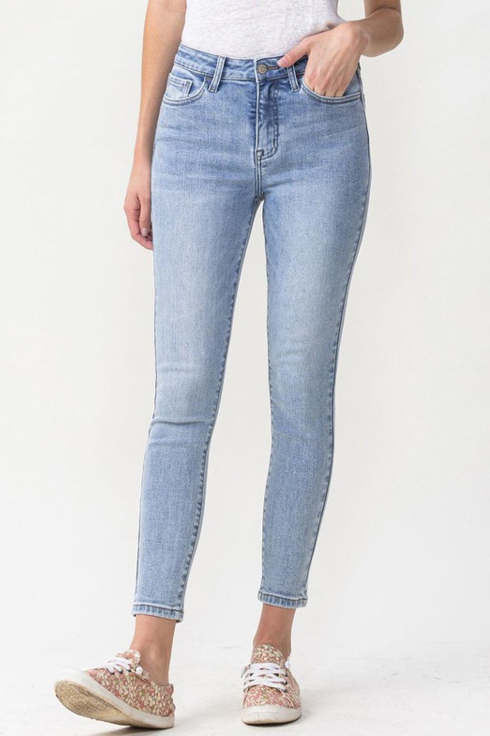 Get trendy with Full Size High Rise Crop Skinny Jeans - Jeans available at Styles Code. Grab yours today!